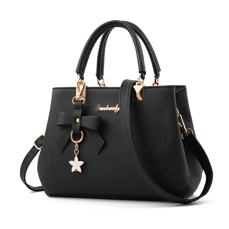 Elegant Plum Bowknot Crossbody Bag for Women