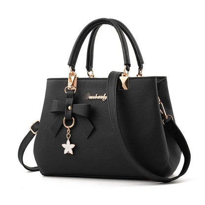 Elegant Plum Bowknot Crossbody Bag for Women