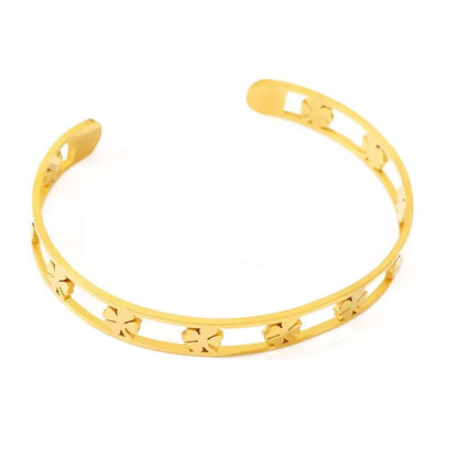 Classic Gold Plated Stainless Steel Cuff Bracelet