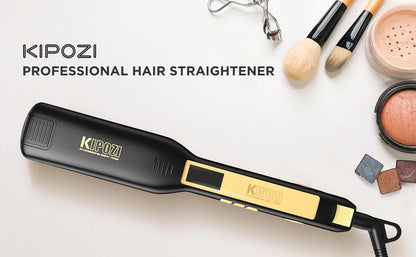 KIPOZI Titanium Flat Iron Hair Straightener with LCD Display