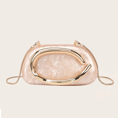 Gold PVC Evening Clutch Bag for Women