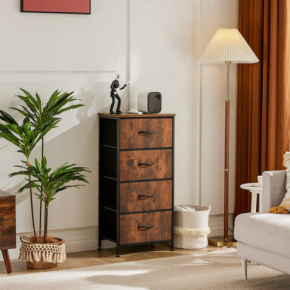 JHK Modern Morocco Dresser with 4 Fabric Drawers