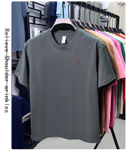 Cotton Men's Short Sleeve T-Shirt Casual Round Neck