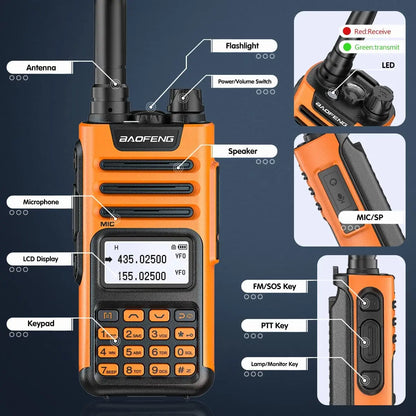 BaoFeng M-13 PRO V2 High Power Multi Band Walkie Talkie