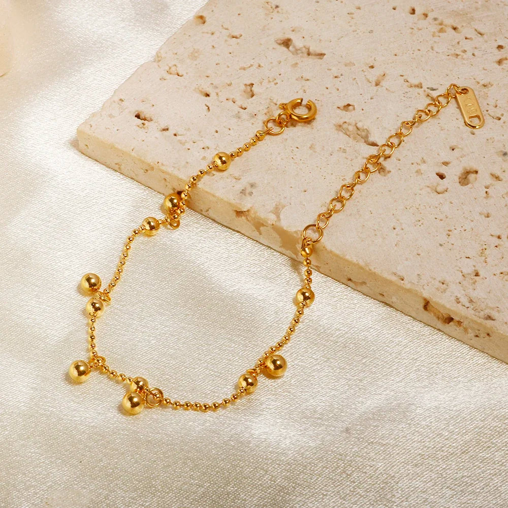 Gold Stainless Steel Bohemian Personalized Anklet