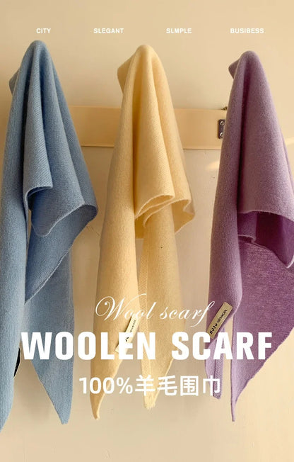 Wool Triangle Scarf for Women - Multi-functional Knitted Scarf
