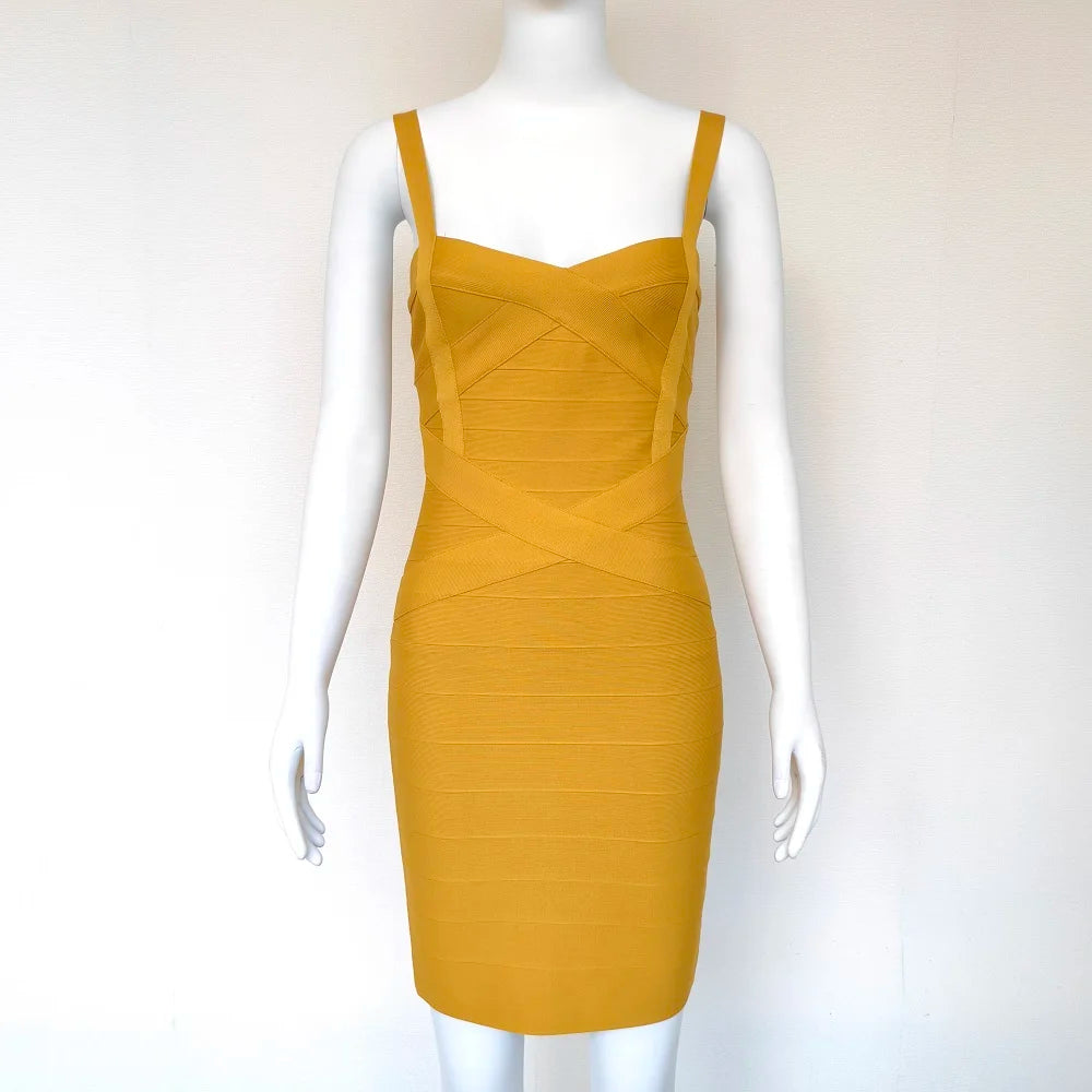 BEAUKEY Blue Mini Bandage Dress for Women XL