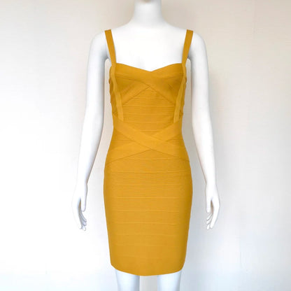 BEAUKEY Blue Mini Bandage Dress for Women XL