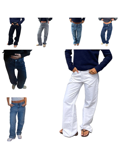 Women's Vintage Star Pattern Loose Denim Jeans