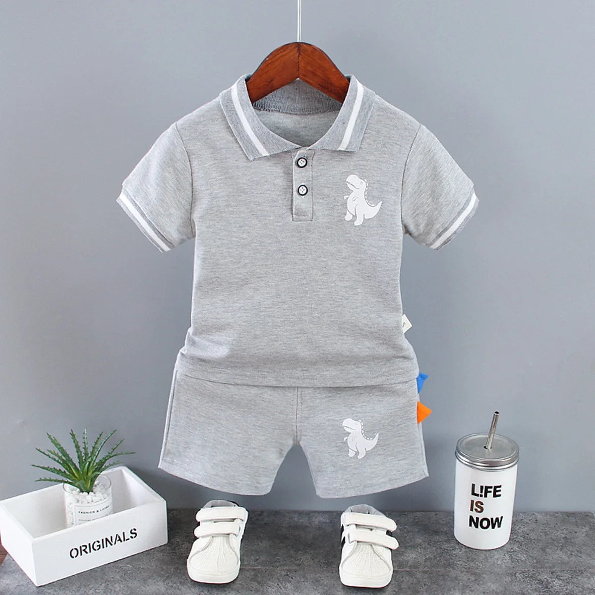 Cartoon T-Shirt and Shorts Set for Baby Boys