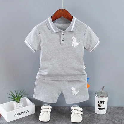Cartoon T-Shirt and Shorts Set for Baby Boys