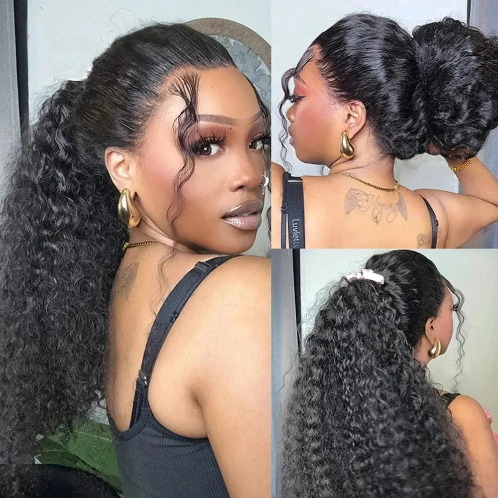 Invisi Strap 360 Lace Front Wig Human Hair Deep Curly