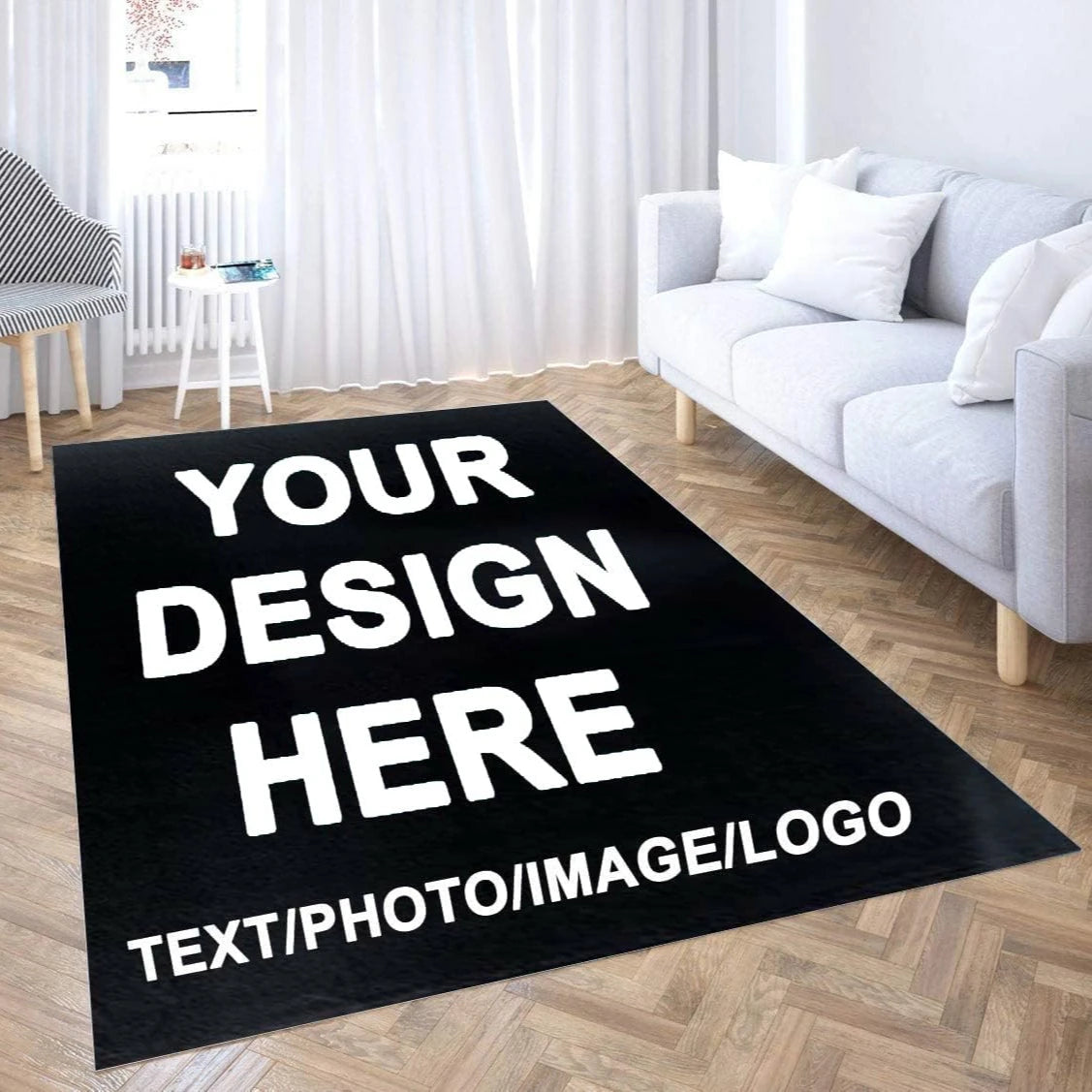 Custom Logo Rug Personalized Area Mat for Home