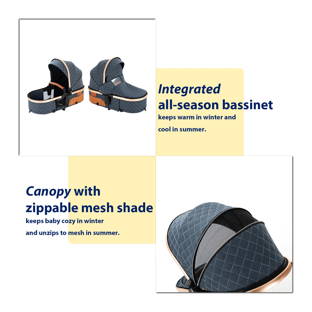 Lightweight 3 in 1 Baby Stroller Travel System