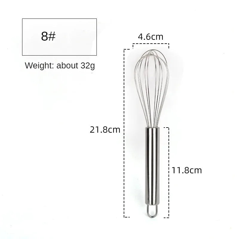 Stainless Steel Egg Stirring Balloon Whisk 6-12 Inch