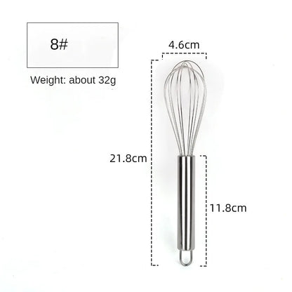 Stainless Steel Egg Stirring Balloon Whisk 6-12 Inch