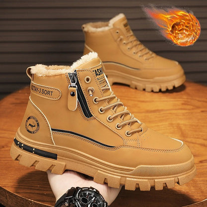 Men's High Top Snow Boots in Plush Cotton