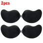 Invisible Push Up Bra Self-Adhesive Silicone Black Skin