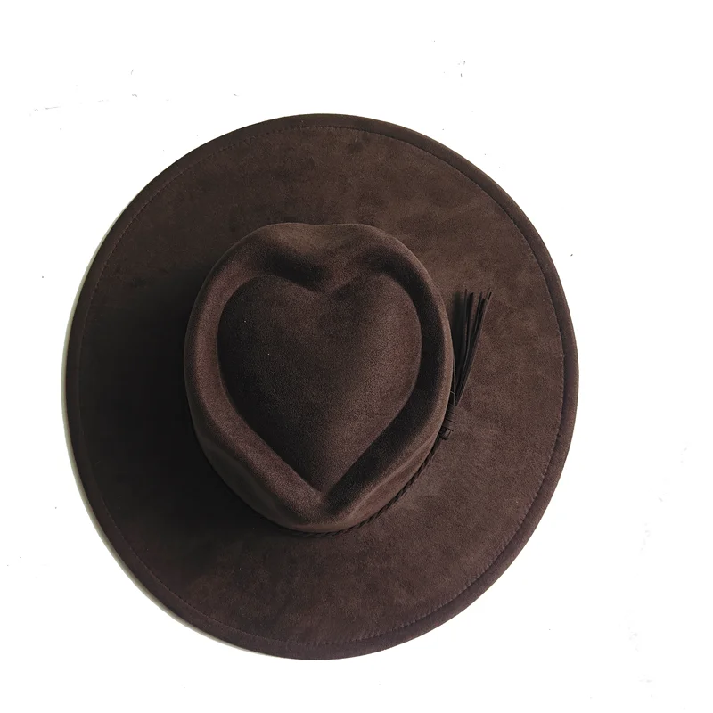 Dark Turquoise Suede Fedora Hat for Men and Women