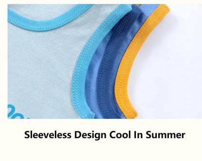 Children's Cotton Vest Set with Shorts for Summer