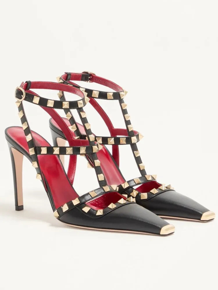 Summer High-Heeled Rivet Women's Sandals