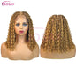 Short Bohemian Curly Braided Lace Front Wig 12 Inch