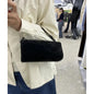 Soft Cowhide Mini Crossbody Bag with Split Leather