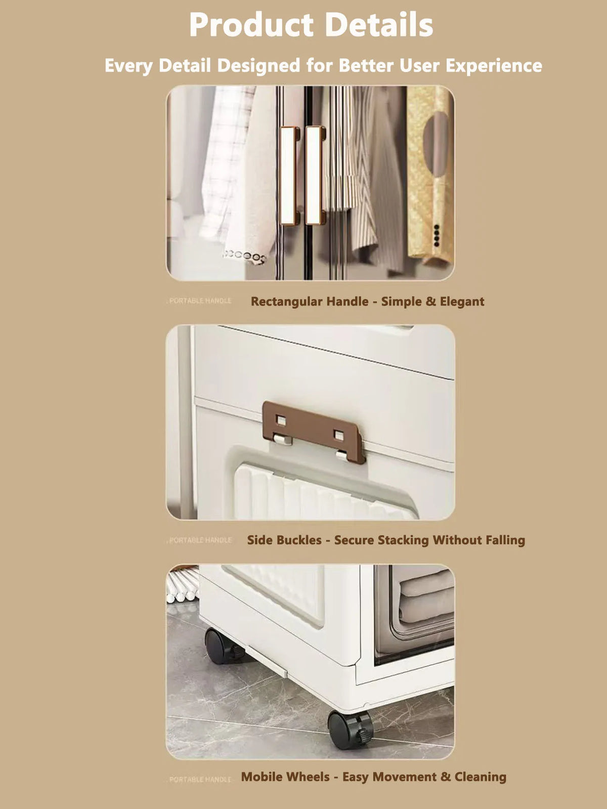 Multi-Layer Plastic Storage Cabinet for Home Use