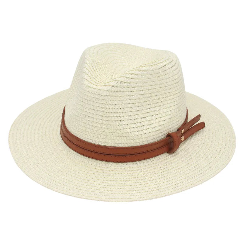 Straw Panama Sun Hat for Women Beach Leisure