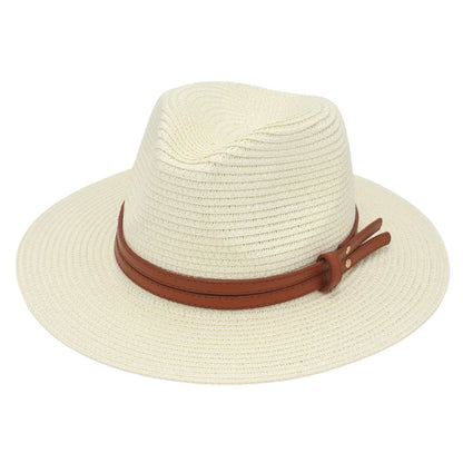 Straw Panama Sun Hat for Women Beach Leisure