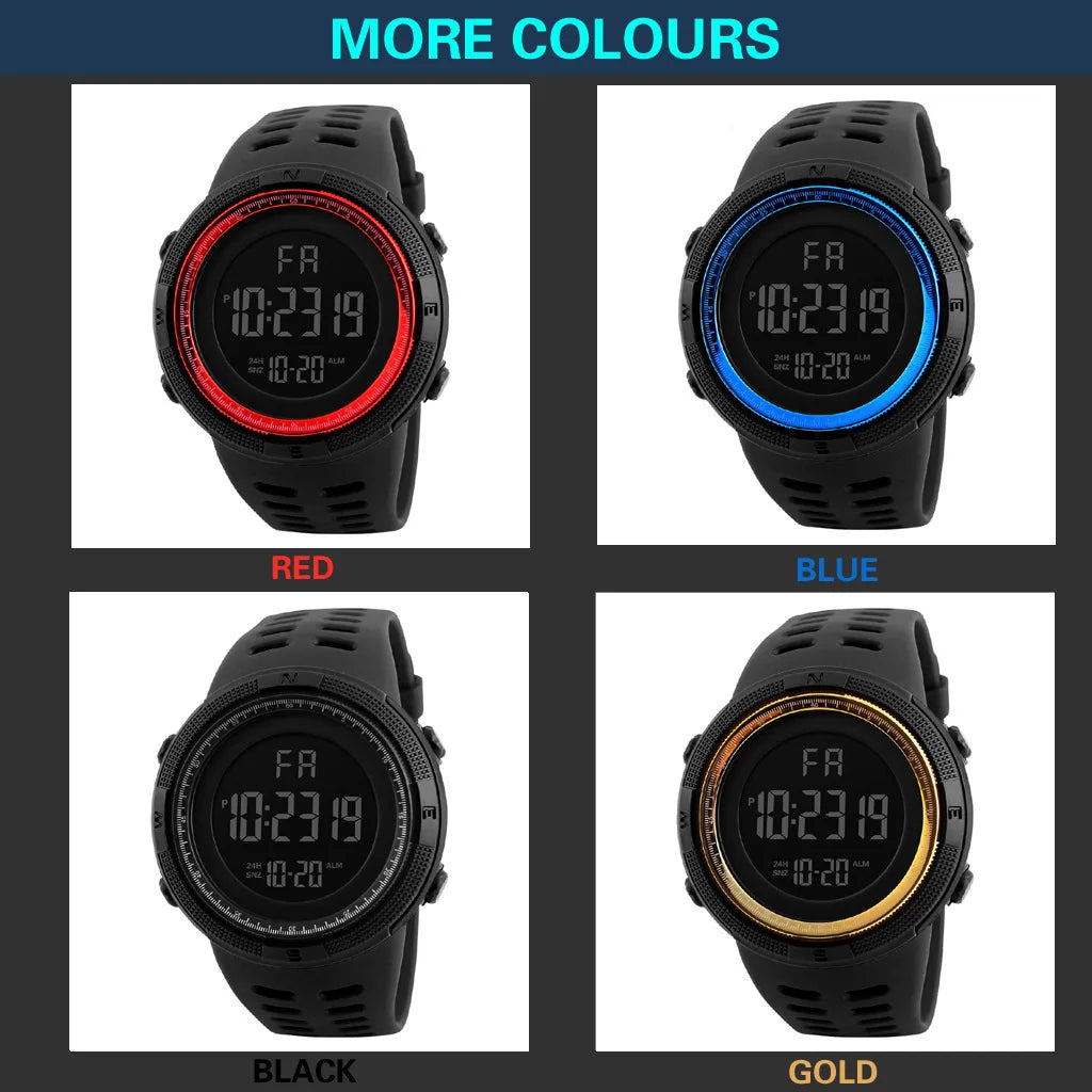 Men's Military Sports LED Digital Watch with Luminous Features
