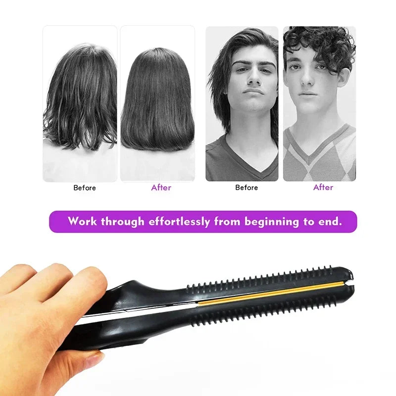 2-in-1 Mini Hair Straightener and Curling Iron
