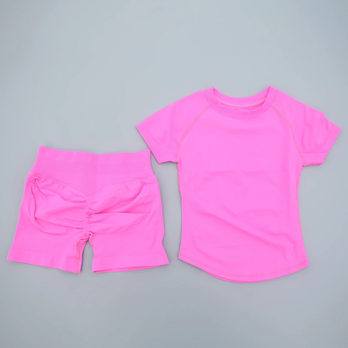 Seamless Yoga Top and Shorts Set for Women
