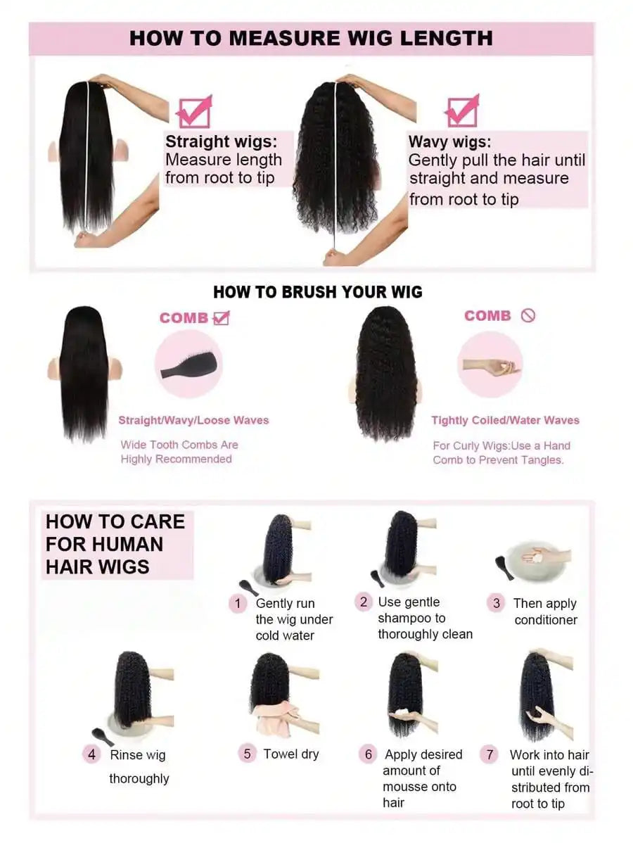Straight Human Hair Lace Front Wig 40 42 Inch