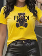 Light Blue Cotton Short Sleeve T-Shirt with Teddy Bear