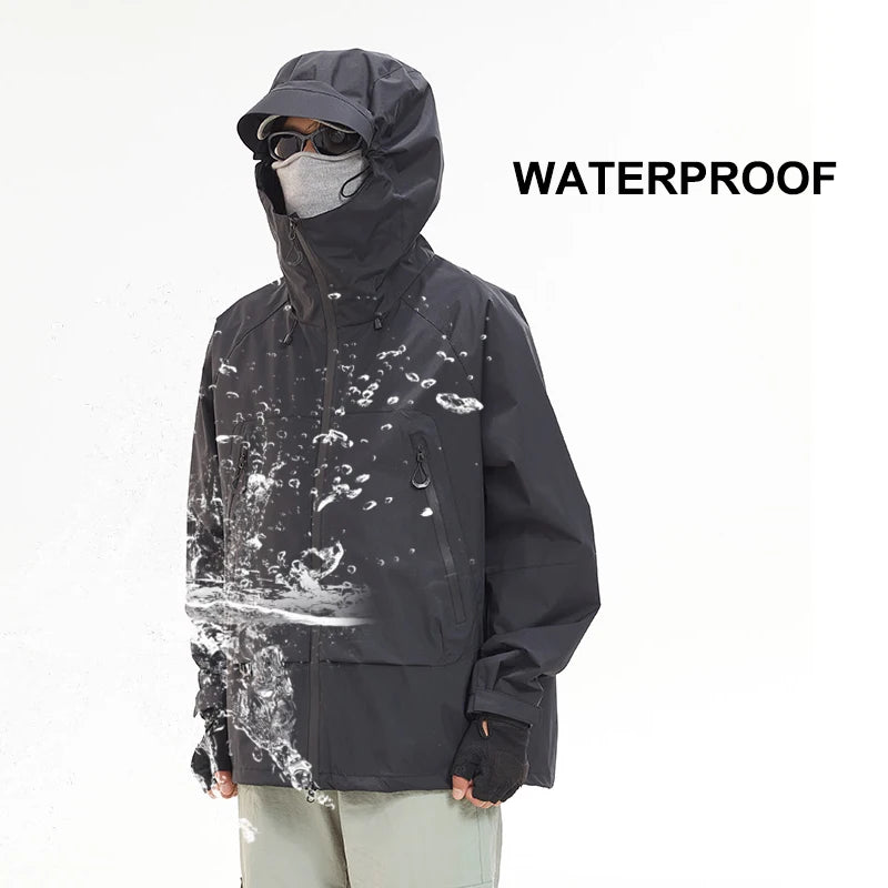 CHRLCK Waterproof Hiking Jacket Unisex Spring Autumn