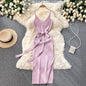 YuooMuoo Women Knitted Bodycon Dress with Cut Out Waist