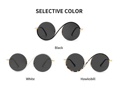 Gorgeous Round Frame Women Sunglasses in Metal