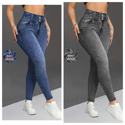 Women's Ankle-Length Elastic Leggings for Casual Wear