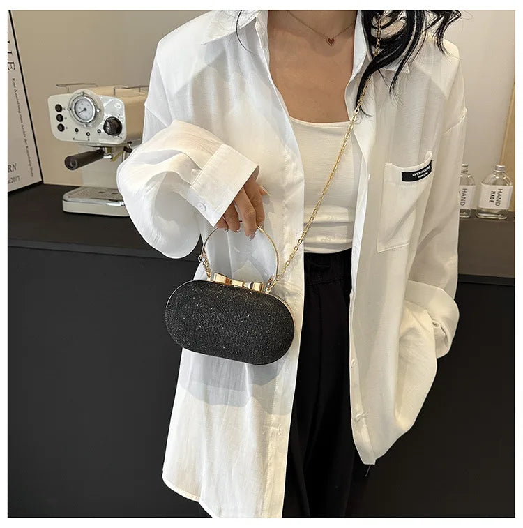 Luxury Sequined Hand-held Dinner Bag for Weddings