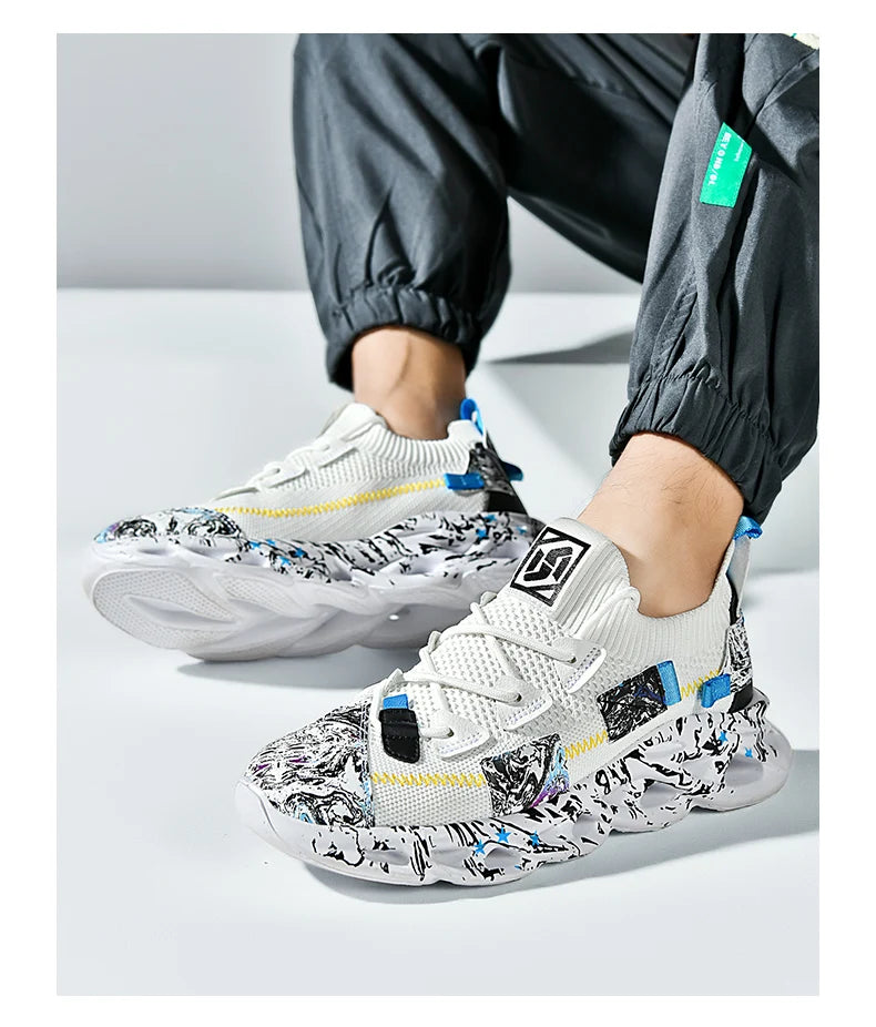 Men's Breathable Lace-Up Sneakers