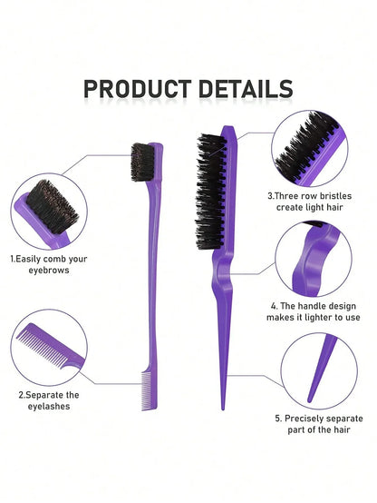 3pcs Styling Comb Set with Hair Brush and Edge Brush