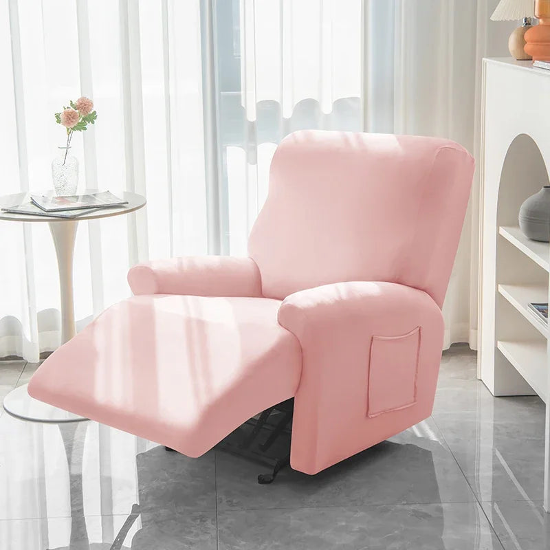 Soft Polyester Recliner Sofa Cover Solid Color