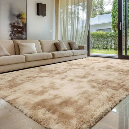 VIKAMA Pink Polyester Bedroom Carpet - Soft Plush Rug