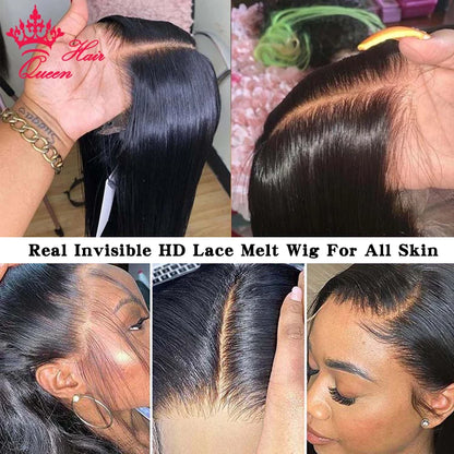Queen Hair HD Lace Wig Raw Human Hair 13x6 Frontal