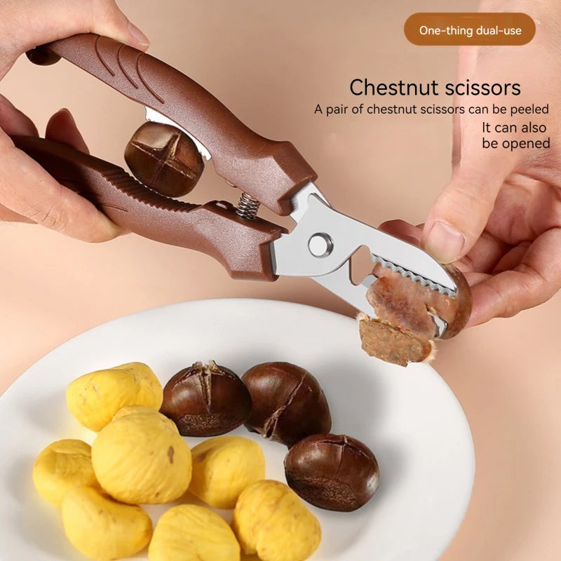 Stainless Steel Chestnut Peeler and Scissors Tool