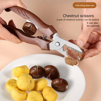 Stainless Steel Chestnut Peeler and Scissors Tool