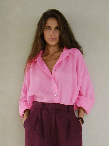 Bornladies Cotton Casual Shirt for Women
