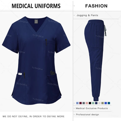 Pink Medical Scrubs Set for Women