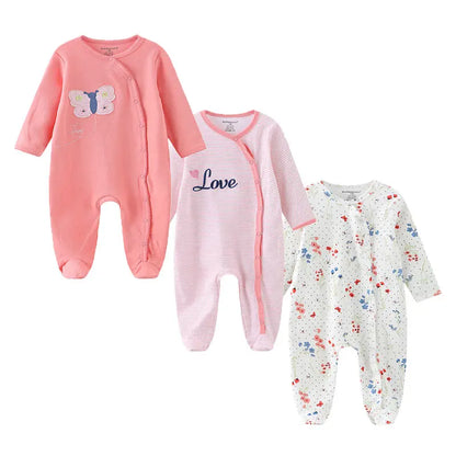 Kiddiezoom Unisex Cartoon Long Sleeve Romper 100% Cotton